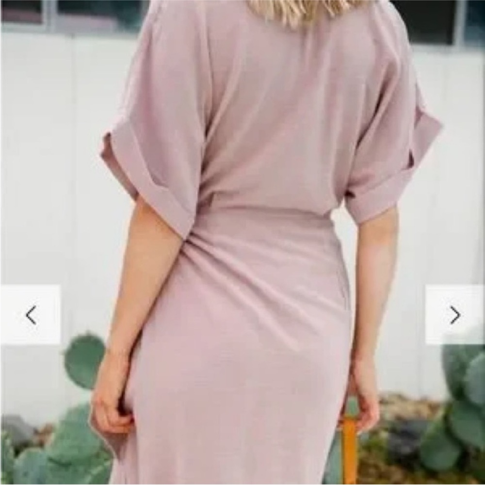 Able Cady Wrap Dress in Soft Rose Pink Size 1X - Picture 3 of 8